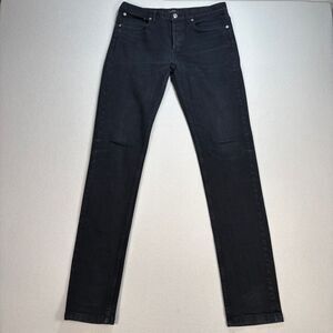 A.P.C. Jeans Men's 29 (fits 30x33) Black Petit Standard Slim Straight Button Fly